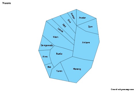 Contoh Peta untuk Nauru (biru)