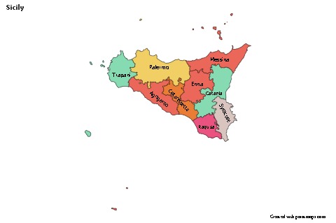 Sample Maps for Sicily (colored)