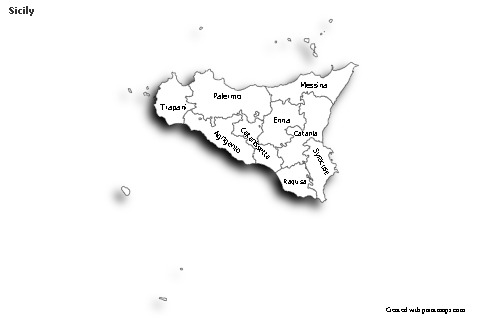 Sample Maps for Sicily (black-white,shadowy)