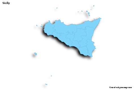 Sample Maps for Sicily (blue,outline,shadowy)