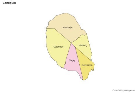 Sample Maps for Camiguin (black-white,shadowy)
