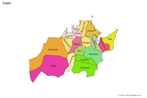 Mapas de muestra para Capiz (coloreado)