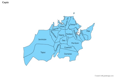Mapas de muestra para Capiz (azul)
