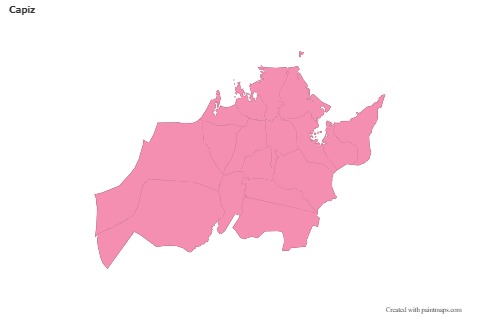 Mapas de muestra para Capiz (rosa,contorno)