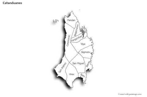 Sample Maps for Catanduanes (black-white,shadowy)