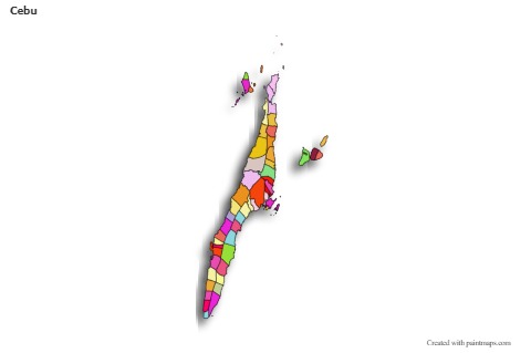 Sample Maps for Cebu (colored,shadowy)