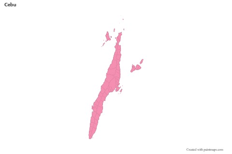 Sample Maps for Cebu (pink,outline)