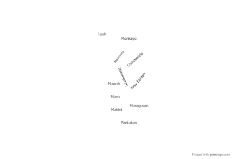 Contoh Peta untuk Compostela Valley (berwarna)
