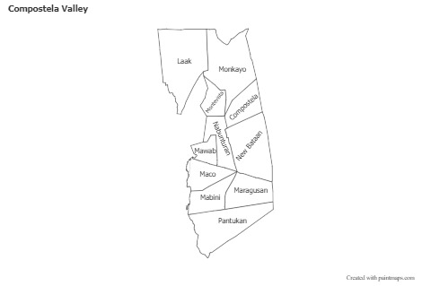 Contoh Peta untuk Compostela Valley (hitam-putih)
