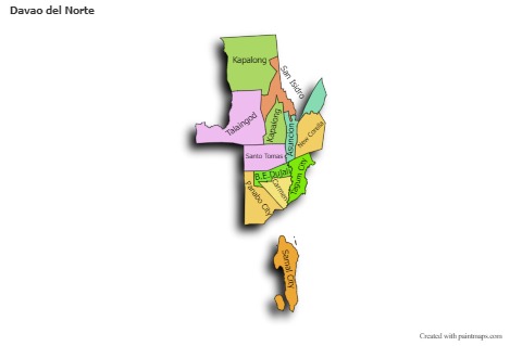 Contoh Peta untuk Davao del Norte (berwarna)