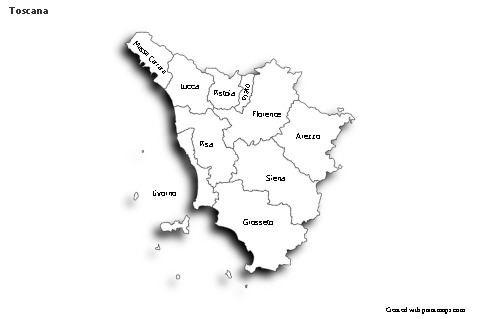 Sample Maps for Toscana (black-white,shadowy)