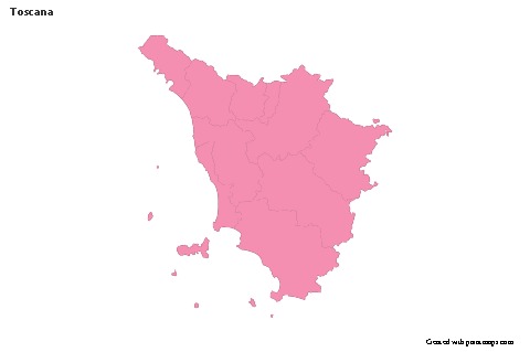Sample Maps for Toscana (pink,outline)