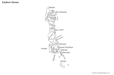 Sample Maps for Eastern Samar (blue,shadowy)