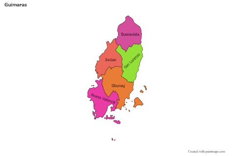 Contoh Peta untuk Guimaras (hitam-putih,bayangan)