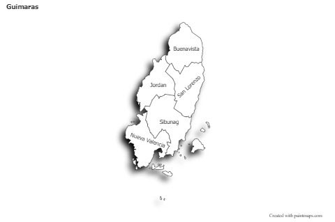 Contoh Peta untuk Guimaras (hitam-putih)