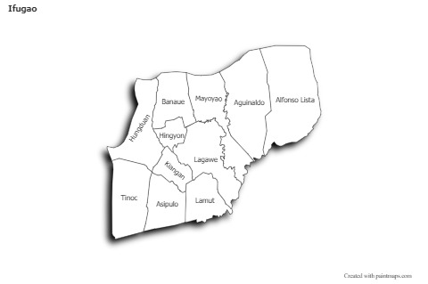 Sample Maps for Ifugao (black-white,shadowy)