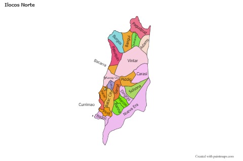Ilocos Norte için Örnek Haritalar (renkli)