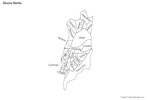 Ilocos Norte için Örnek Haritalar (siyah-beyaz)