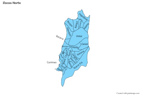 Ilocos Norte için Örnek Haritalar (mavi)