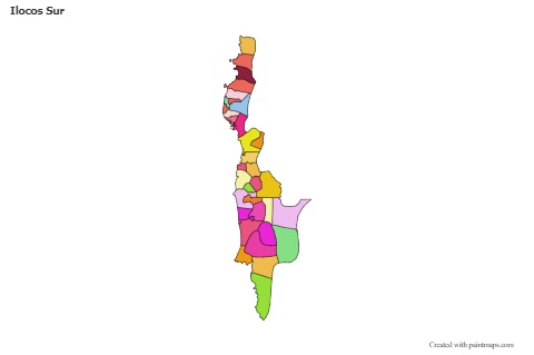 Contoh Peta untuk Ilocos Sur (berwarna)