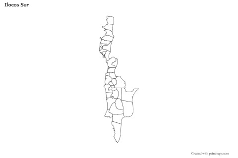 Contoh Peta untuk Ilocos Sur (hitam-putih)