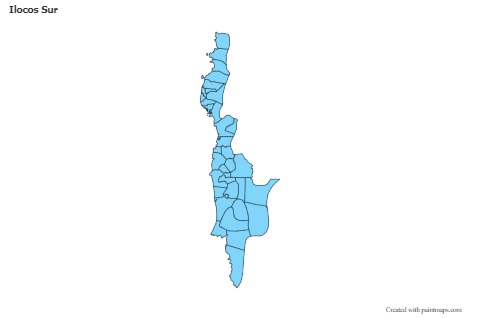 Contoh Peta untuk Ilocos Sur (biru)