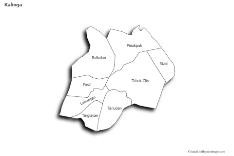 Sample Maps for Kalinga (black-white,shadowy)