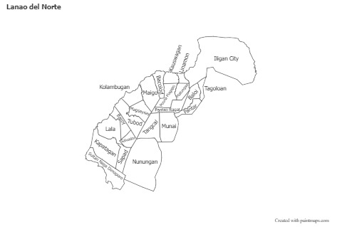 Sample Maps for Lanao del Norte (black-white)
