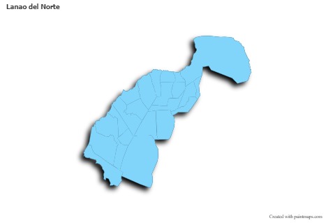 Sample Maps for Lanao del Norte (blue,outline,shadowy)