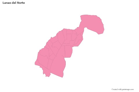 Sample Maps for Lanao del Norte (pink,outline)