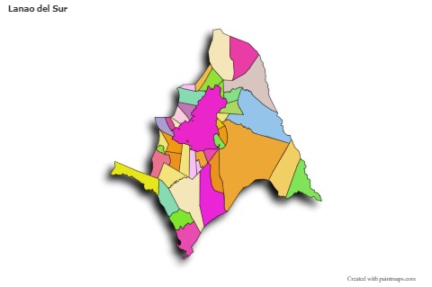 Sample Maps for Lanao del Sur (colored,shadowy)