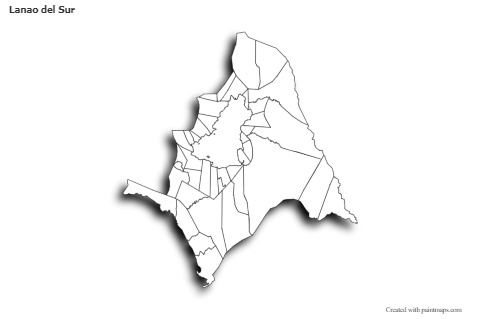Sample Maps for Lanao del Sur (black-white,shadowy)