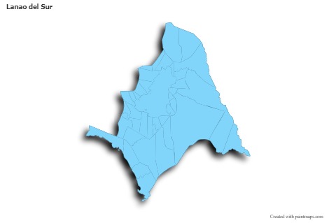 Sample Maps for Lanao del Sur (blue,outline,shadowy)