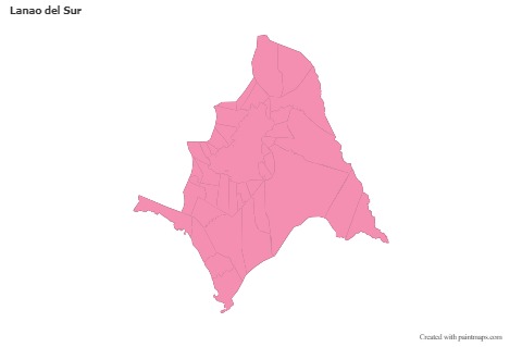 Sample Maps for Lanao del Sur (pink,outline)