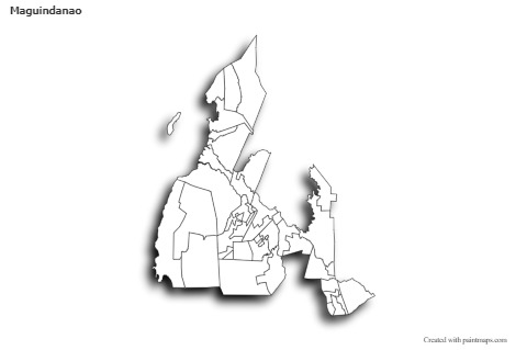 Sample Maps for Maguindanao (black-white,shadowy)