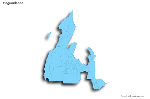 Sample Maps for Maguindanao (blue,outline,shadowy)
