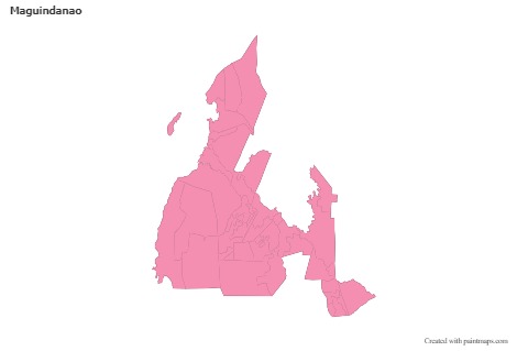 Sample Maps for Maguindanao (pink,outline)