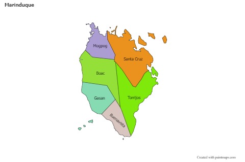 Marinduque için Örnek Haritalar (renkli)