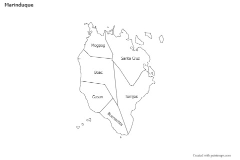 Marinduque için Örnek Haritalar (siyah-beyaz)