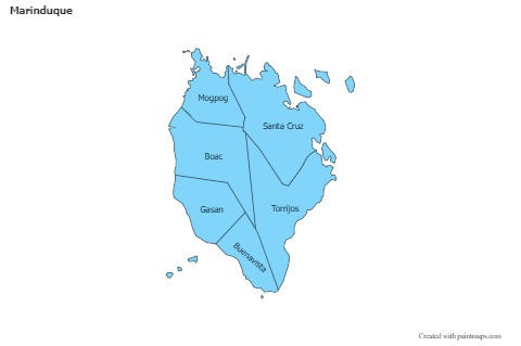 Marinduque için Örnek Haritalar (mavi)