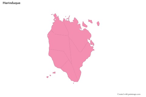 Marinduque için Örnek Haritalar (pembe,anahat)