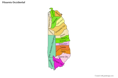 Contoh Peta untuk Misamis Occidental (berwarna)