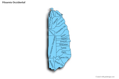 Contoh Peta untuk Misamis Occidental (biru,bayangan)