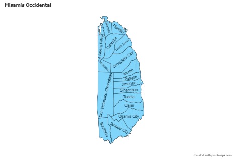 Contoh Peta untuk Misamis Occidental (biru)