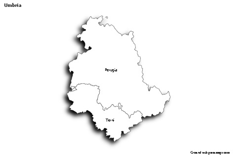 Sample Maps for Umbria (black-white,shadowy)