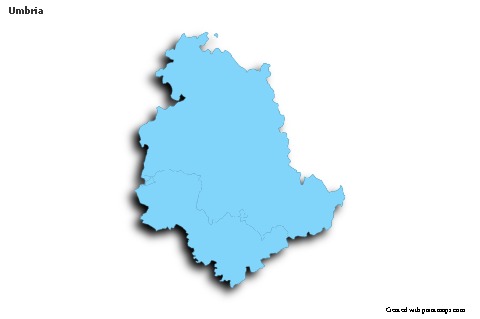 Sample Maps for Umbria (blue,outline,shadowy)