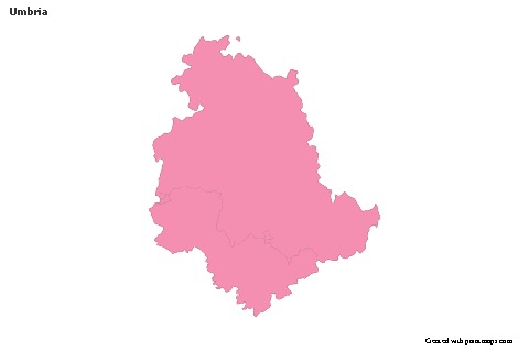 Sample Maps for Umbria (pink,outline)