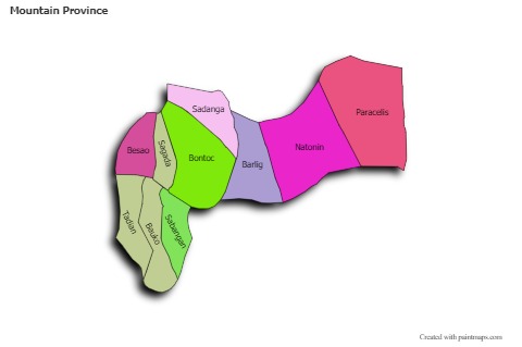 Sample Maps for Mountain Province (colored,shadowy)