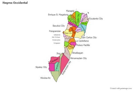 Contoh Peta untuk Negros Occidental (berwarna)