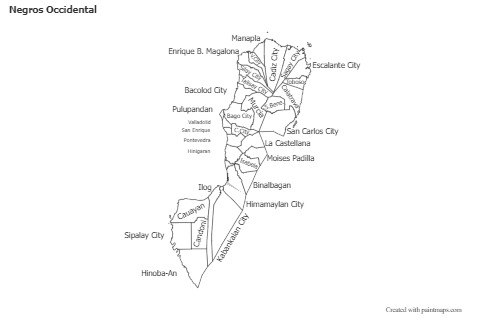 Contoh Peta untuk Negros Occidental (biru,bayangan)
